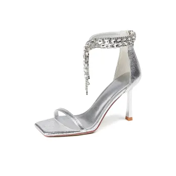 MABEL&CO One Strap Sandals Women's Silver