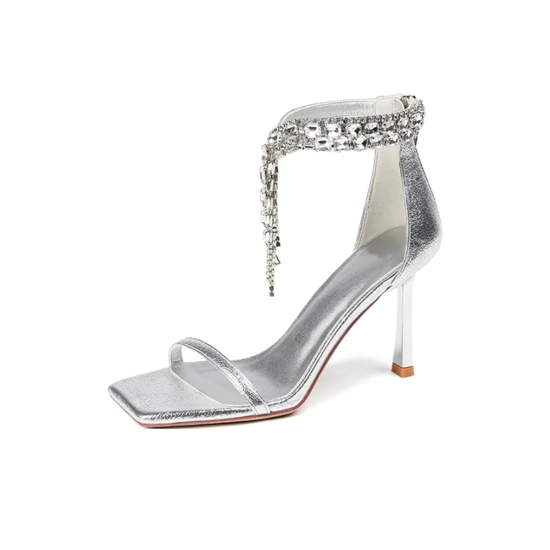 MABEL&CO One Strap Sandals Women's Silver-0