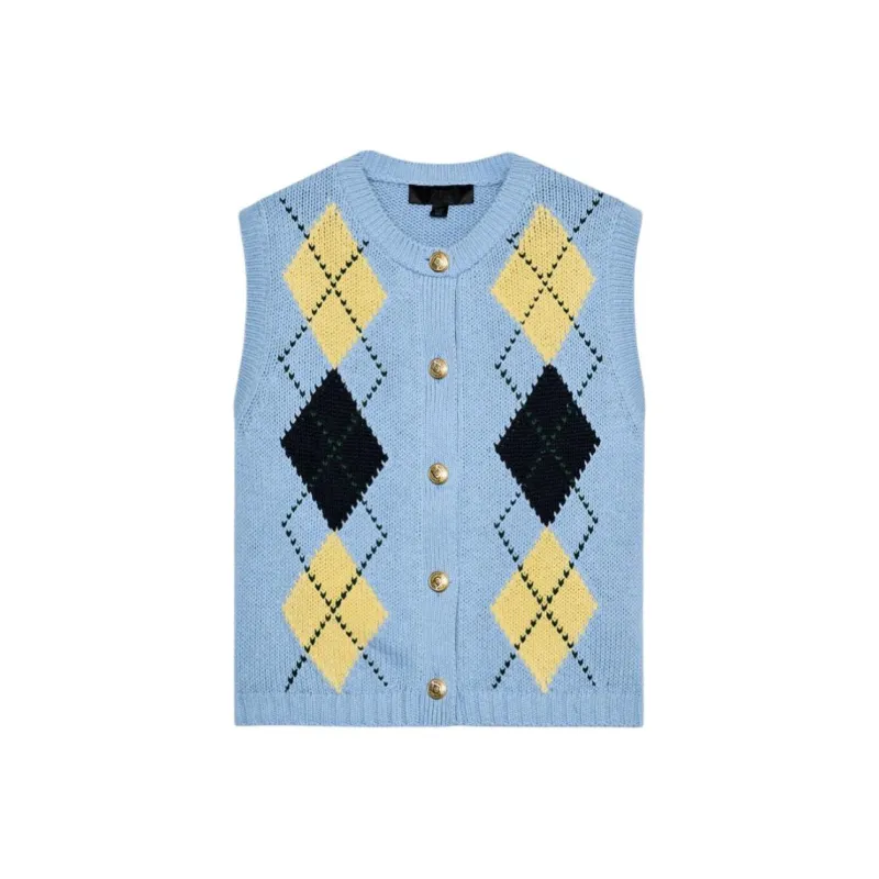 ZARA Vests Women's Light Blue-0