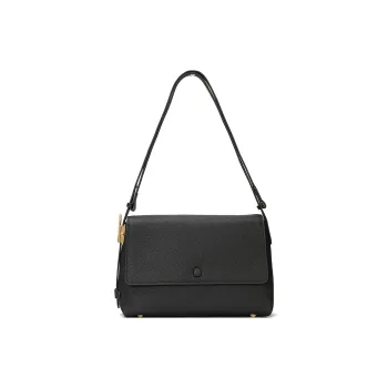 ROBERTA DI CAMERINO Cow Leather Messenger Bag, Shoulder Bag Women's Classic Black/Elephant Gray