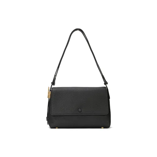 ROBERTA DI CAMERINO Cow Leather Messenger Bag, Shoulder Bag Women's Classic Black/Elephant Gray