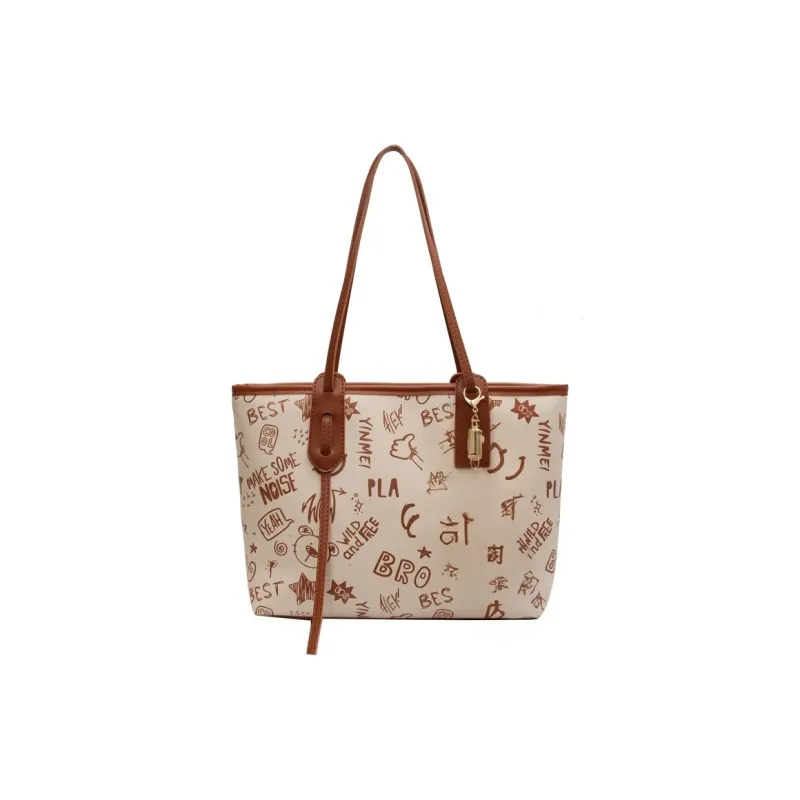 TOUTSEUL YOLO PU Tote Bag, Shoulder Bag Regular Women's Black/Blue/Pink/Brown-18