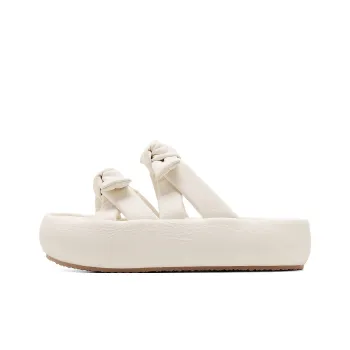 C°BANNER Rubber Sole Leather Patchwork Slide Slippers Women's