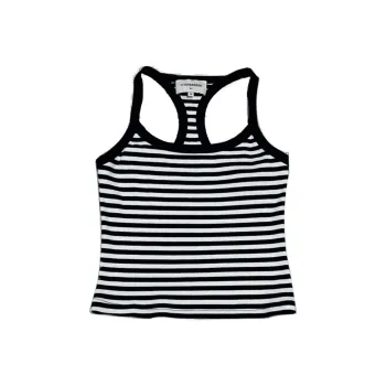 11ESTRANGER Camisoles Women's Black White Stripes