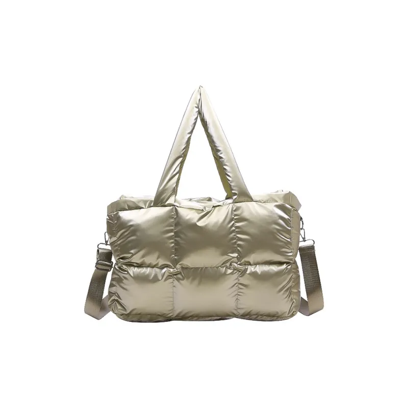 ZAVC Cotton Shoulder Bag Regular Women's White/Black/Pink/Gray/Gold/Blue/Green/Light Gray/Silver/Brown-16