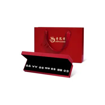 Lao Feng Xiang Pearl Stud Earrings Women's