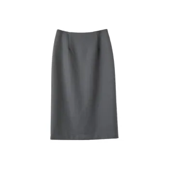 Late White Casual Long Skirt Women's