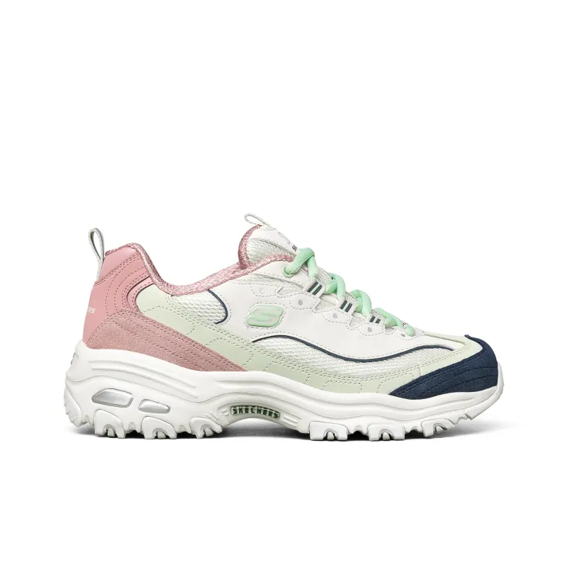 Skechers D'Lites 1.0 Chunky Sneakers Women's Low Top Natural/Pink-1