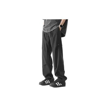 HKRXEC Casual Pants Men Black