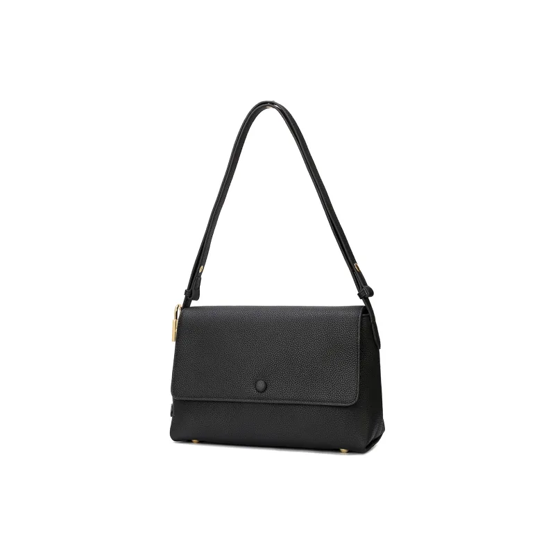 ROBERTA DI CAMERINO Cow Leather Messenger Bag, Shoulder Bag Women's Classic Black/Elephant Gray-1