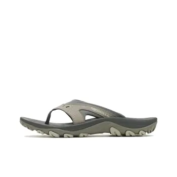 MERRELL Abrasion Resistant Slip Resistant Flip Flops Men's Gray