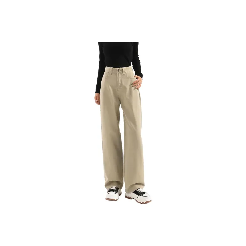 FAWENXIANGZI Jeans Women's Khaki-0