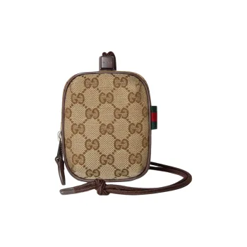 GUCCI GG Canvas Coin Purse Mini Men's Brown