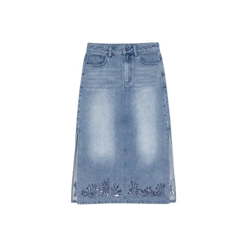 Desigual Denim Long Skirt Women's