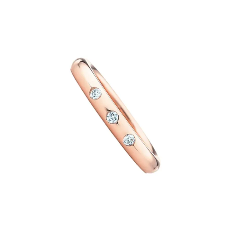 TIFFANY & CO. Diamond Rings Unisex Rose Gold-1