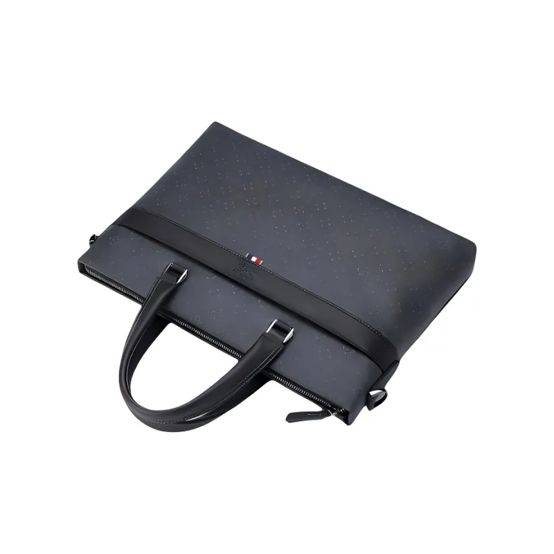 SEPTWOLVES Cow Leather Shoulder Bag, Crossbody Bag, Briefcase Large Size Men's Black-4