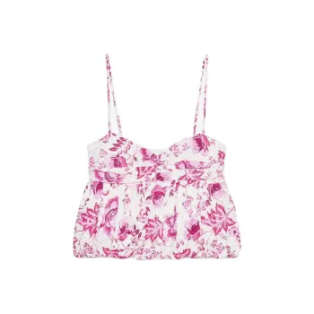ZARA Camisoles Women's Pink/White