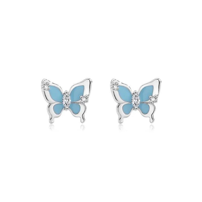 MOREL S999 Fine Silver Stud Earrings Women's Girlfriend Anniversary Box-1