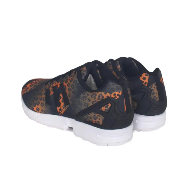 Adidas Zx Flu Anti Slip Wear Resistant Low Top Running Shoes Unisex Black Orange-3
