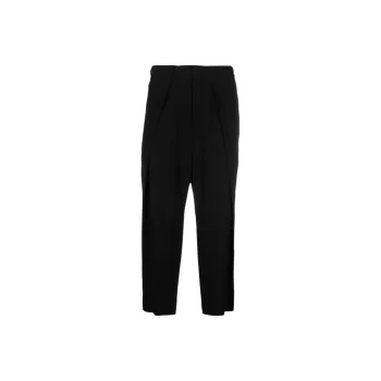 BALMAIN Side Folded Crepe Cropped Trousers