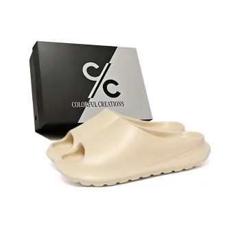Colorful Creations EVA Quiet, Slip Resistant, Quick Dry Slide Slippers Men's Box