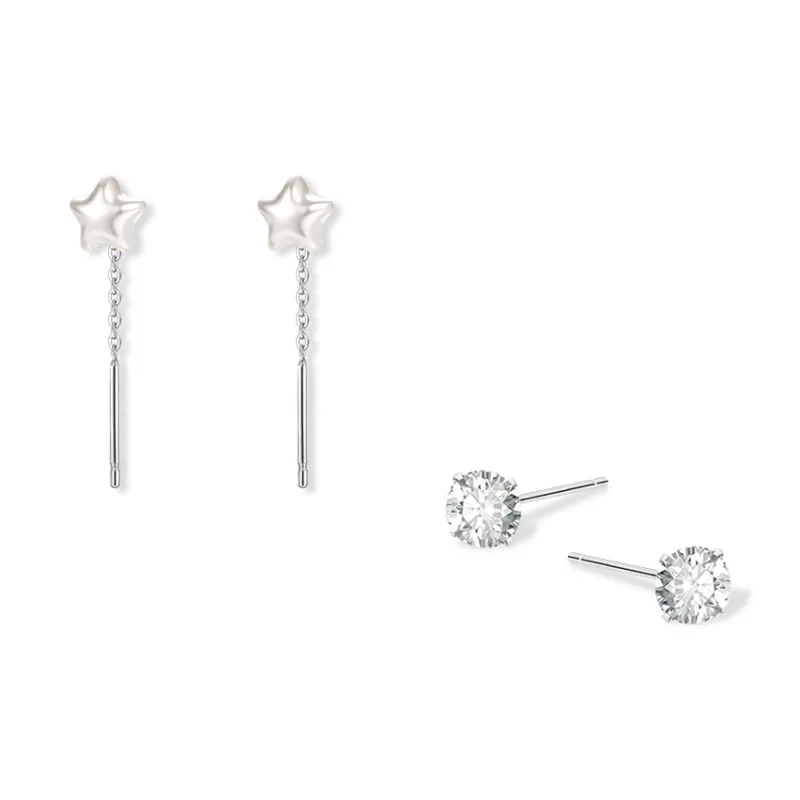 KUMET Sterling Silver Drop Earrings Women's-0