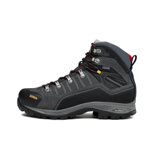 ASOLO Drifter Shock Absorbers With Slip Resistant Features High Top Hiking Shoes Men's Gray Black