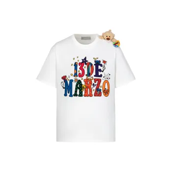 13 DEMARZO T Shirts Women's White With DIY Paintbrushes