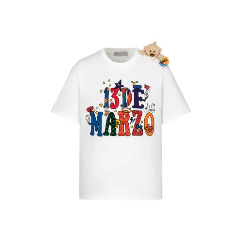 13 DEMARZO T Shirts Women's White With DIY Paintbrushes