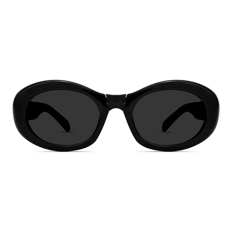 MK MINGKU TR/Memory Plastic Oval Sunglasses Unisex-1