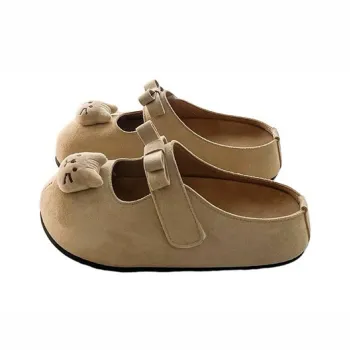 CHERRY&KALIKA Closed Toe Slippers Women's Apricot
