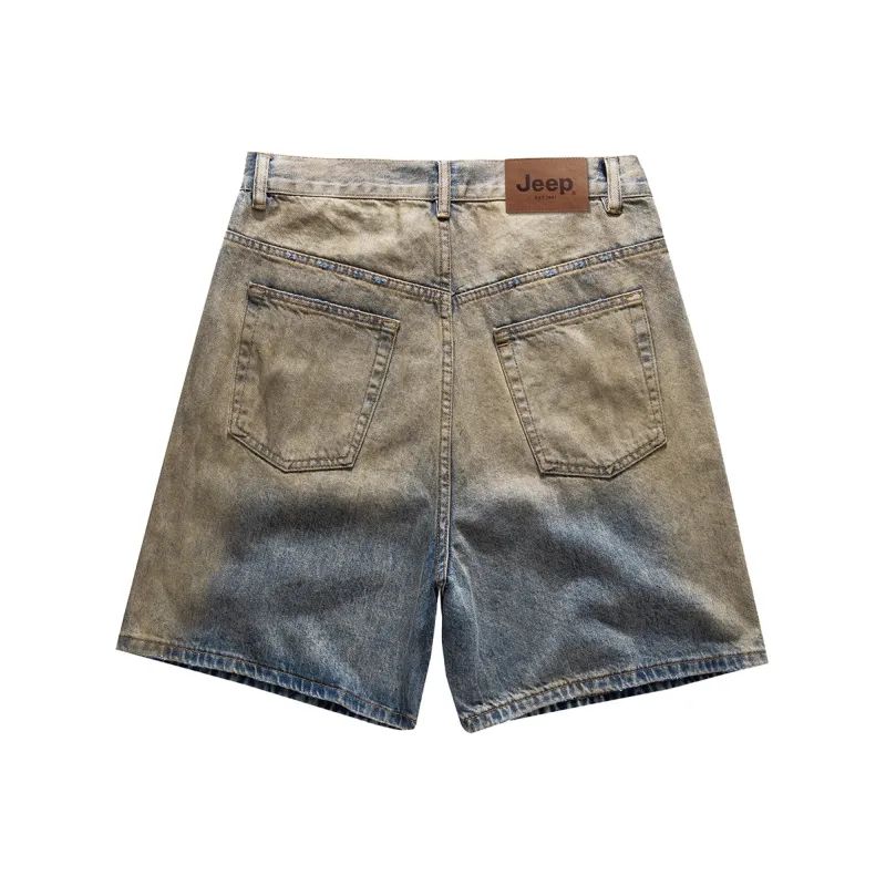 Jeep Denim Shorts Unisex P75DMWNC63 Yellow Mud-1