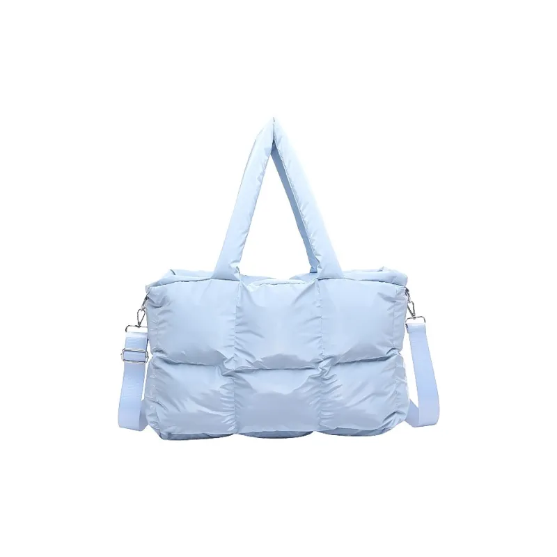 ZAVC Cotton Shoulder Bag Regular Women's White/Black/Pink/Gray/Gold/Blue/Green/Light Gray/Silver/Brown-20