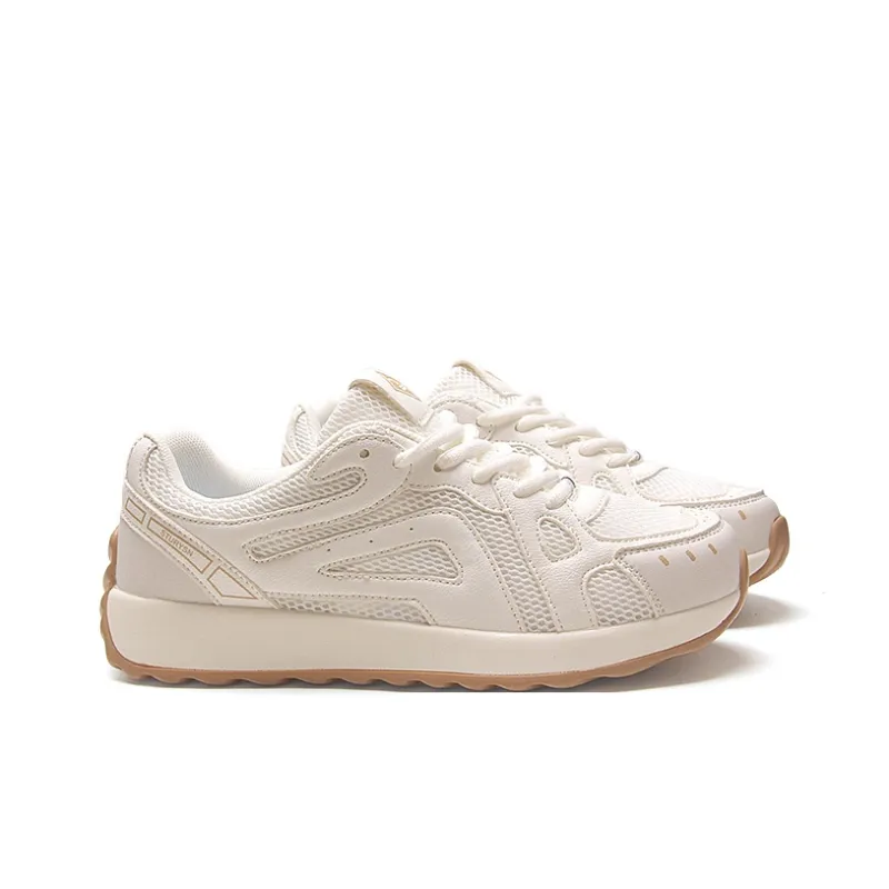 STUR YSN Breathable And Lightweight Low Top Casual Shoes Unisex White Khaki-5