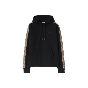 Burberry Check trim Cotton Hoodie