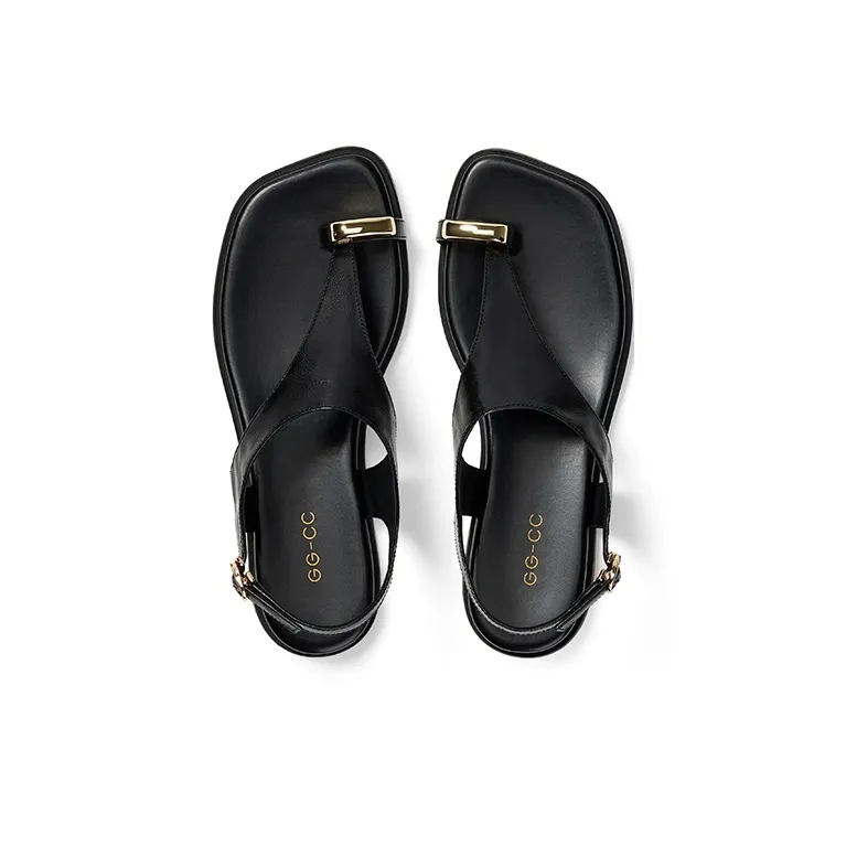 GG CC Flat One Strap Sandals Women's-10