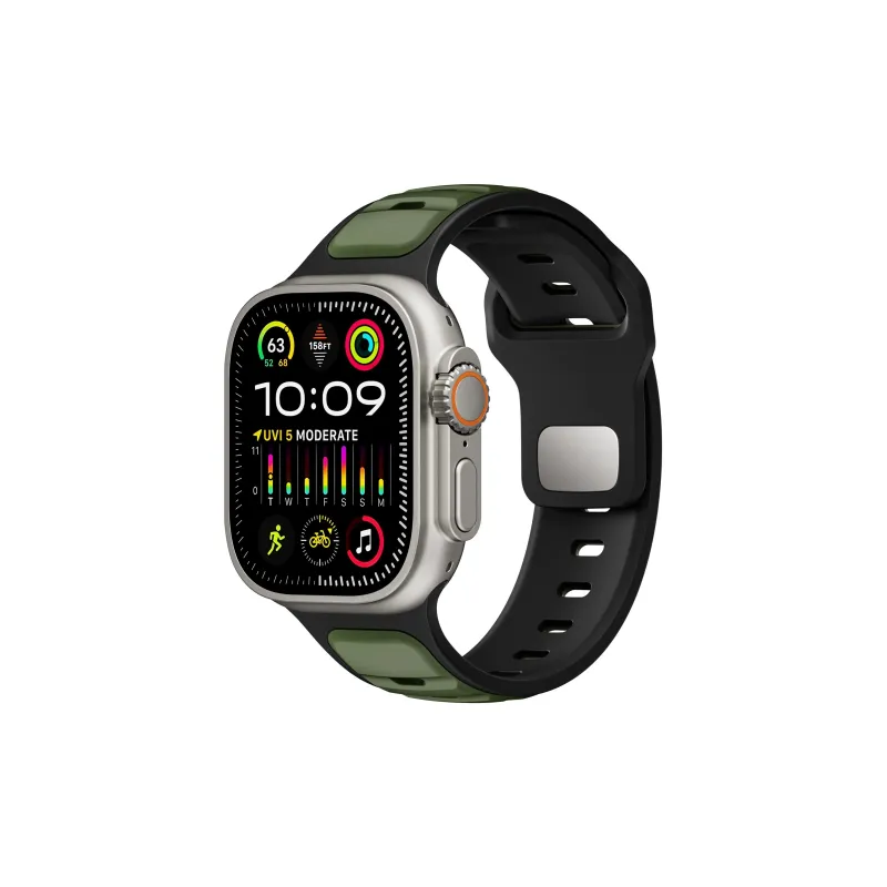 KVZUVUU Apple Compatibility Watch Band Silicone Material-12