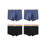 4 Pack (Classic Mesh Print+Classic Mesh Print+Black+Black)