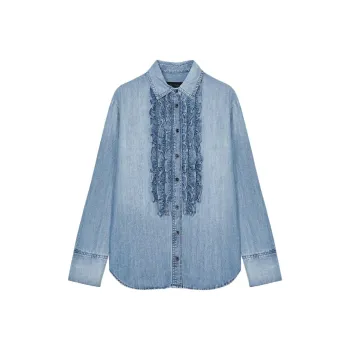 ZARA ZW Series Shirts Women's Blue