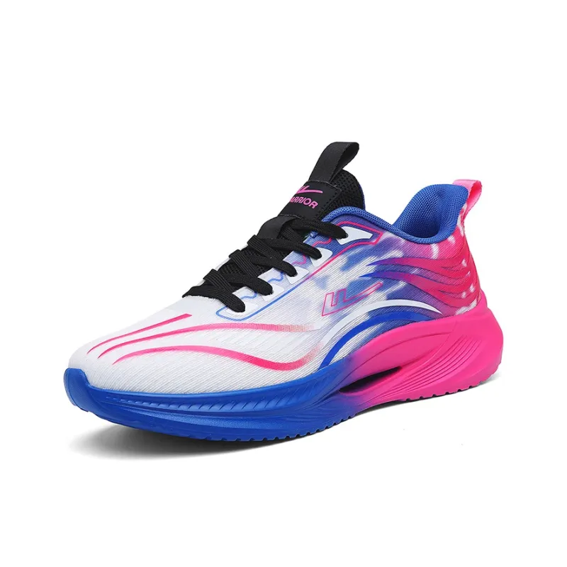 WARRIOR Running Shoes Men Low Top White/Blue/Purple-1
