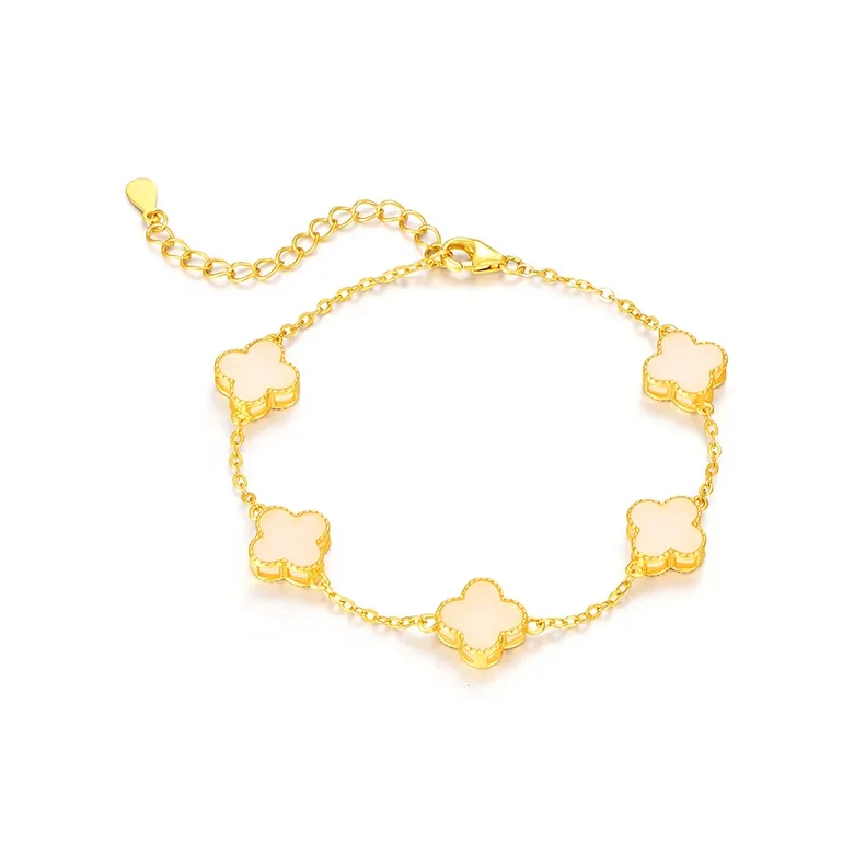 JINLIUFUJIXIANG Bracelets Pale Greenish White Jade Women's-0