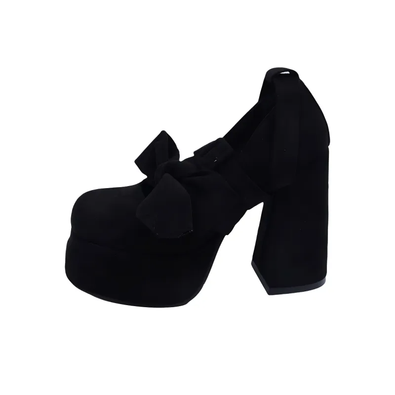 LXVB Chunky Heel High Heels 10cm Women's-0