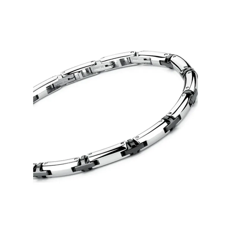 BROSWAY Titanium Steel Bracelets Men's Silver White-1