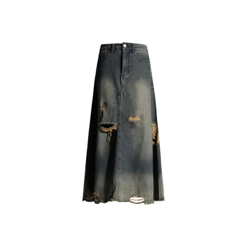 Dior Beauty Denim Long Skirt Women's-0
