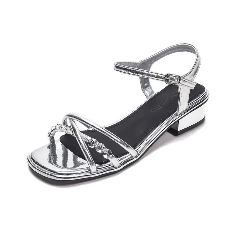 Dragon Dance One Strap Sandals Medium Heel Women's-19
