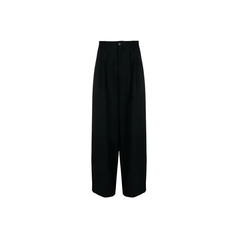 THE ROW Pleated Wide-leg Wool Trousers-0