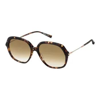 MaxMara Plastic Acetate Irregular Shape Sunglasses Women's Brown