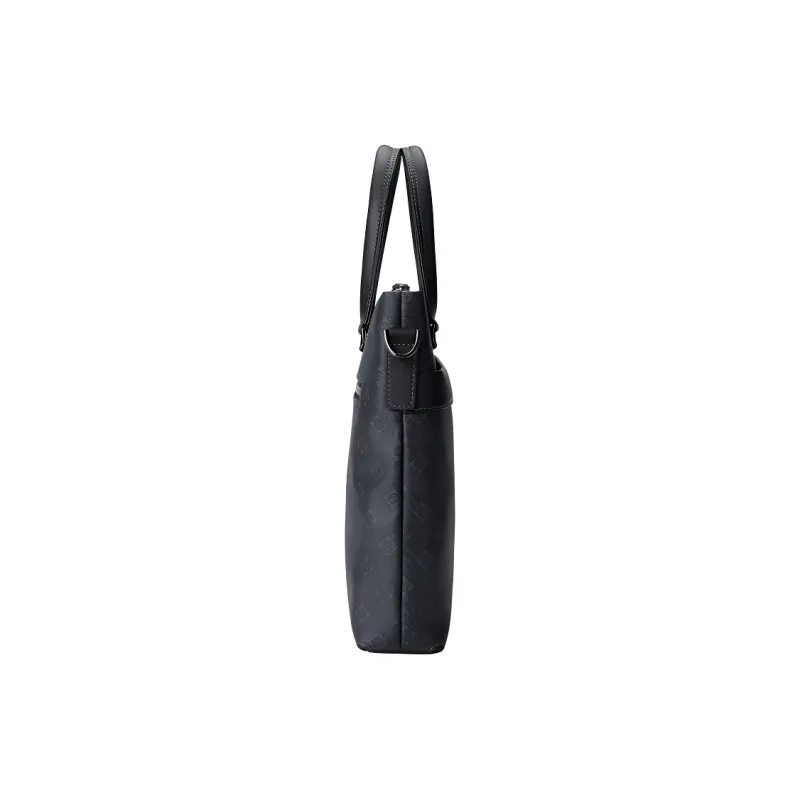 SEPTWOLVES Cow Leather Shoulder Bag, Crossbody Bag, Briefcase Large Size Men's Black-2