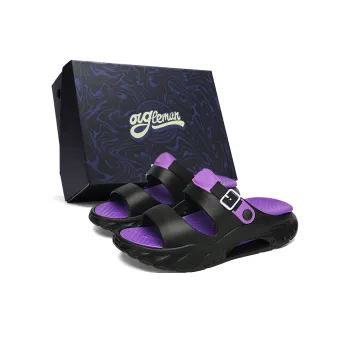 OUGLEMEN Quiet Slip Resistant Odor Resistant Abrasion Resistant Slide Slippers Unisex Box