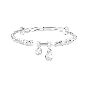 Bear Silversmith 999 Fine Silver Sterling Silver Bangle Women's